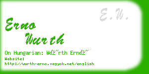 erno wurth business card