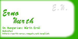 erno wurth business card